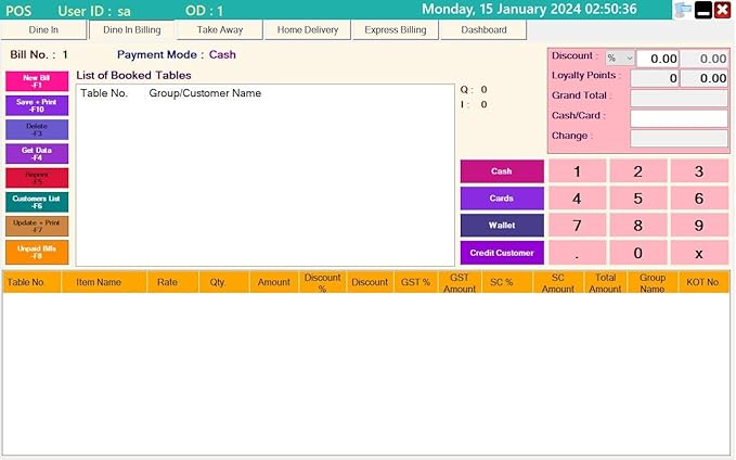 Amico Restaurant POS - GST one software Free